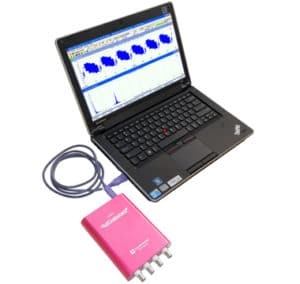 VT-DSO-2820 connected to laptop
